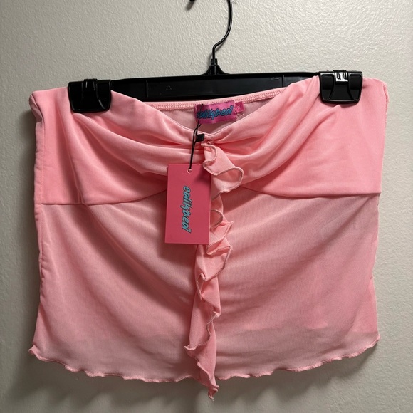 3 for $30 🌸 Edikted Solange Mesh Tube Top Pink Sheer Strapless Y2K Party XL NWT - Picture 2 of 8